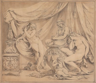Design för ett monument till minnet av Michelangelo av Giovanni Battista Cipriani