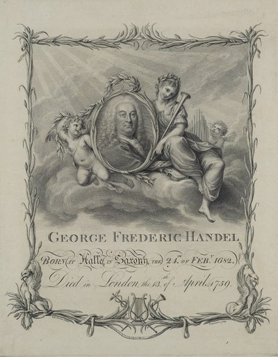 George Frideric Handel, graverad av Francesco Bartolozzi (1727-1815), ca 1790 av Giovanni Battista Cipriani