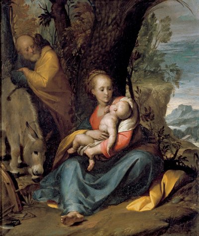 Resten på flykten till Egypten, c1598-1600 av Giovanni Battista Crespi
