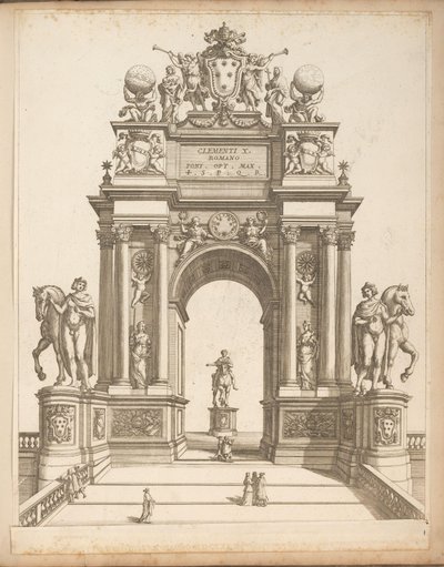 Triumfbåge för att hedra påven Clemens X av Giovanni Battista Falda