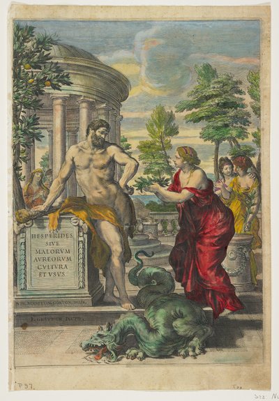 Frontispice och titelsida från Hesperides, 1646 av Giovanni Battista Ferrari