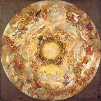 S:ta Agnes tas emot i himlen av Giovanni Battista Gaulli