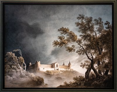 Landskap i stormen och slottet av Giovanni Battista Gubernatis