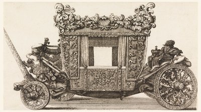 Sidovy av Lord Castelmaines första vagn (1686) Byggd 1686 av Andrea Cornely efter Ciro Ferri, 1687-1700 av Giovanni Battista Lenardi