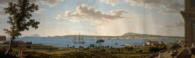 Utsikt över Posillipo och Neapel från Portici av Giovanni Battista Lusieri