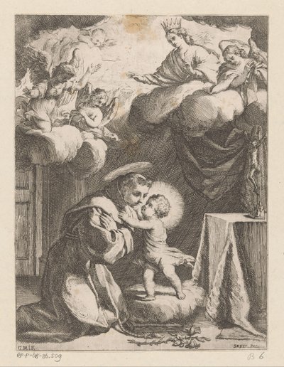Sankt Antonius av Padua avgudar barnet av Giovanni Battista Mercati