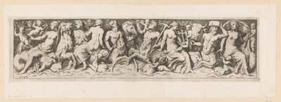 Tritons, Nereids och putti av Giovanni Battista Mercati