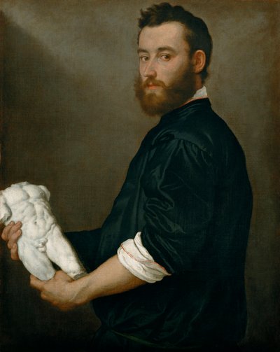 "" Porträtt av skulptören Alessandro Vittoria (1525-1608) "" (Skulptören Alessandro Vittoria (1525-1608)) Målning av Giovan Battista Moroni (1520 / 25-1578) - cirka 1552-2,53 duk Dim. 5x64 , 6 cm konsthistoriskt museum, Wien av Giovanni Battista Moroni