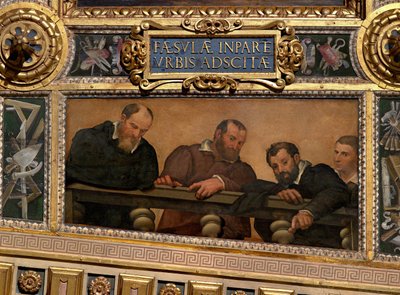 Porträtt av Vasaris samarbetspartners av Giovanni Battista Naldini