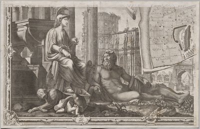 Ny karta över Rom som presenterades av Giambattista Nolli under året MDCCXLVII, känd som La Pianta Grande di Roma av Giovanni Battista Nolli