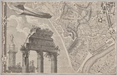 Ny plan för Rom som presenterades av Giambattista Nolli under året MDCCXLVII, känd som La Pianta Grande di Roma av Giovanni Battista Nolli