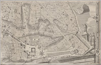 Ny karta över Rom som presenterades av Giambattista Nolli under året MDCCXLVII, känd som La Pianta Grande di Roma av Giovanni Battista Nolli