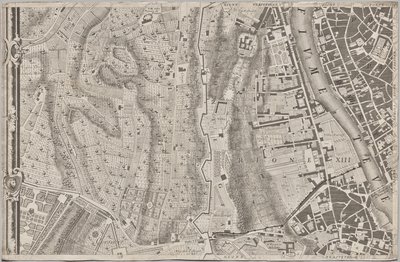 Ny karta över Rom som presenterades av Giambattista Nolli under året MDCCXLVII, känd som La Pianta Grande di Roma av Giovanni Battista Nolli