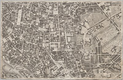 Ny karta över Rom som presenterades av Giambattista Nolli under året MDCCXLVII, känd som La Pianta Grande di Roma av Giovanni Battista Nolli