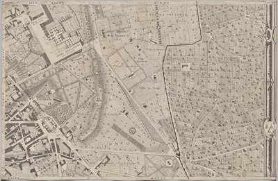 Ny karta över Rom som presenterades av Giambattista Nolli under året MDCCXLVII, känd som La Pianta Grande di Roma av Giovanni Battista Nolli