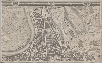 Ny karta över Rom som presenterades av Giambattista Nolli under året MDCCXLVII, känd som La Pianta Grande di Roma av Giovanni Battista Nolli