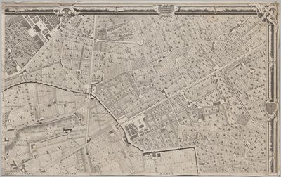 Ny karta över Rom som presenterades av Giambattista Nolli under året MDCCXLVII, känd som La Pianta Grande di Roma av Giovanni Battista Nolli