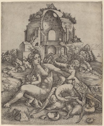 Leda och Svanen av Giovanni Battista Palumba