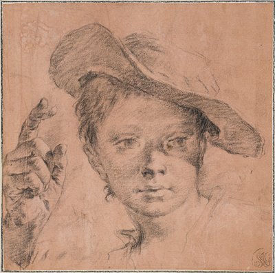 Pojke pekar med höjd högerhand av Giovanni Battista Piazzetta