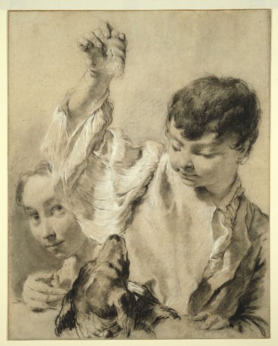 Giacomo matar en hund av Giovanni Battista Piazzetta