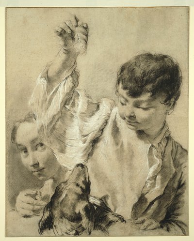 Giacomo matar en hund av Giovanni Battista Piazzetta