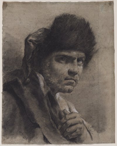Man med pälsmössa, ca. 173040-talet. av Giovanni Battista Piazzetta