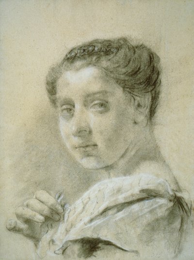Porträtt av en ung kvinna av Giovanni Battista Piazzetta