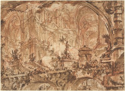 Ein prächtiges palastartiges Interieur von Giovanni Battista Piranesi