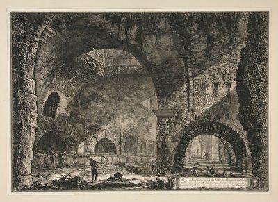 En annan interiörvy av Villa of Maecenas i Tivoli, från Vedute di Roma av Giovanni-Battista Piranesi