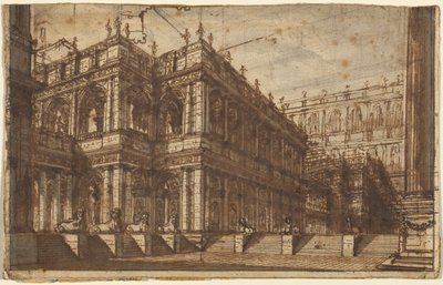 Ett antikt forum med portiker av Giovanni Battista Piranesi