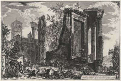 Annan vy över Tempio della Sibilla i Tivoli (ur: Vedute di Roma) av Giovanni Battista Piranesi