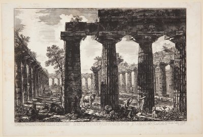 En annan vy av pronaosfasaden, tecknad och beskriven i plansch V [...] av Giovanni Battista Piranesi