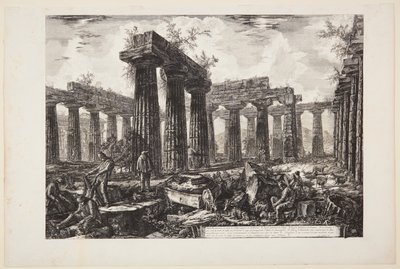 Ytterligare en vy över lämningarna av det så kallade Collegio degli Anfizioni [...] av Giovanni Battista Piranesi