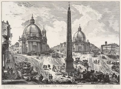 Utsikt över Piazza del Popolo av Giovanni Battista Piranesi
