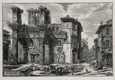 Utsikt över lämningarna av Nervas forum i Rom (ur: Vedute di Roma) av Giovanni Battista Piranesi