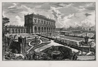 Vy över Villa Albani framför Porta Salaria (ur: Vedute di Roma) av Giovanni Battista Piranesi