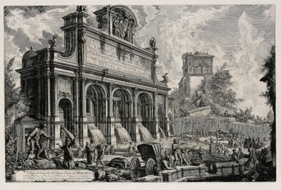 Vy över Acqua Paola-källan på Gianicolo (ur: Vedute di Roma) av Giovanni Battista Piranesi