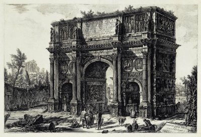 Vy över Konstantinbågen i Rom (ur: Vedute di Roma) av Giovanni Battista Piranesi