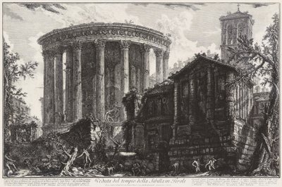 Vy över Sibyllatemplet i Tivoli av Giovanni Battista Piranesi