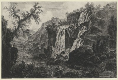 Utsikt över vattenfallet i Tivoli av Giovanni Battista Piranesi