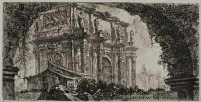Konstantinbågen i Rom, skylt 9 från Some Views of Triumphal Arches och andra monument av Giovanni Battista Piranesi