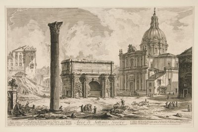 Septimius Severus-bågen, ur Vedute di Roma av Giovanni Battista Piranesi