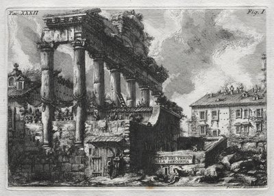 Avanco av Concordiatemplet av Giovanni Battista Piranesi
