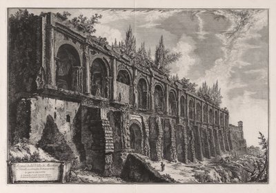 Rester av Maecenas villa i Tivoli ... ur Vedute di Roma av Giovanni Battista Piranesi