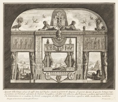 Gebundener Druck, Spaccato della bottega ad uso di caffè detta degl