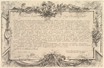 Widmung an Giovanni Bottari von Giovanni Battista Piranesi