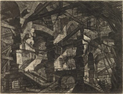 Från serien The Imaginary Prisons (The Prisons of Invention) av Piranesi, Giovanni Battista (1720-1778). Kopparstick, ca 1761, Privat samling av Giovanni Battista Piranesi
