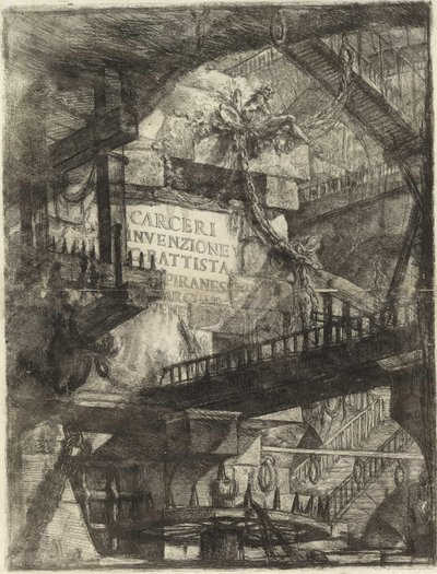 Från serien The Imaginary Prisons (The Prisons of Invention) av Piranesi, Giovanni Battista (1720-1778). Kopparstick, ca 1761, Privat samling av Giovanni Battista Piranesi