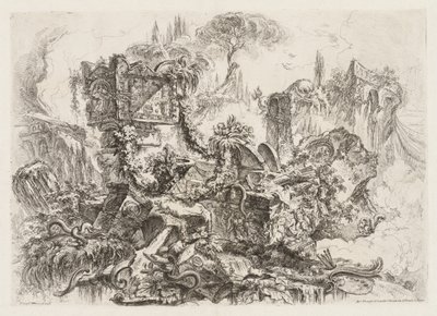 Groteschi: Ruiner med ormar av Giovanni Battista Piranesi