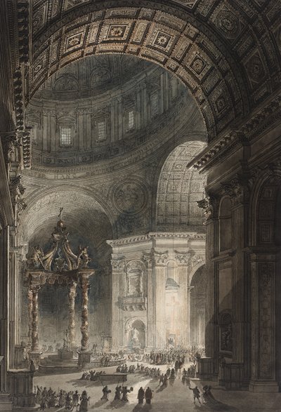 Belysning av korset i St. Peters på långfredagen 1787 (wc och etsning) av Giovanni Battista Piranesi